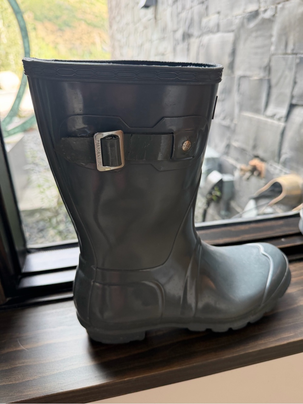 Hunter Grey Short Rain Boots